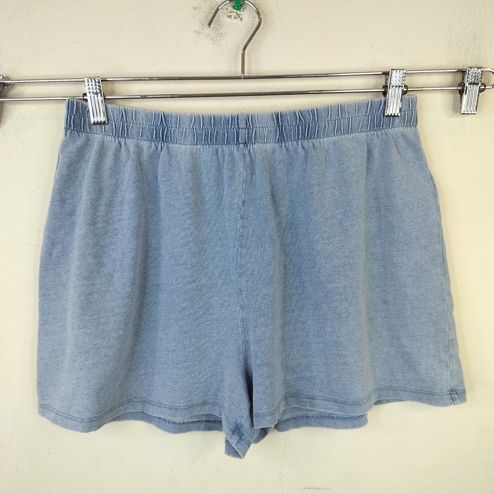 Z Supply Shorts Medium Elastic Waist Casual Lounge Blue Cotton